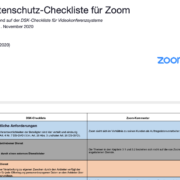 Checkliste für datenschutzkonformes Zoom