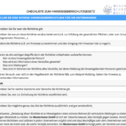 Checkliste Hinweisgeberrichtlinie